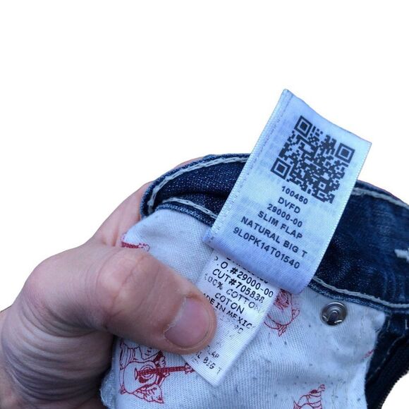 Vintage True Religion Jeans Size 30 SLIM BIG T Blue - Picture 6 of 10